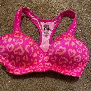 VS PINK Yoga leopard Sports Bra